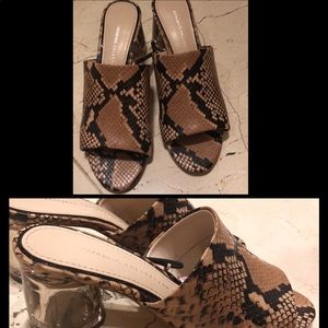 Sexy Snake skin heel mules